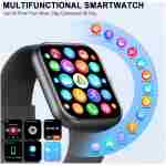 Smart Watch (Answer/Make Calls), 1.96" HD Screen SmartWatch for Men Women 113+ Sport Modes, Fitness Activity Tracker Heart Rate/Sleep Monitor/Pedometer, IP68 Waterproof, Smart...