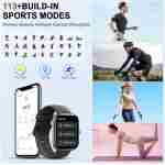Smart Watch (Answer/Make Calls), 1.96" HD Screen SmartWatch for Men Women 113+ Sport Modes, Fitness Activity Tracker Heart Rate/Sleep Monitor/Pedometer, IP68 Waterproof, Smart...