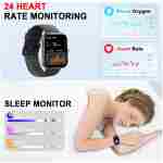 Smart Watch (Answer/Make Calls), 1.96" HD Screen SmartWatch for Men Women 113+ Sport Modes, Fitness Activity Tracker Heart Rate/Sleep Monitor/Pedometer, IP68 Waterproof, Smart...