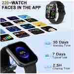 Smart Watch (Answer/Make Calls), 1.96" HD Screen SmartWatch for Men Women 113+ Sport Modes, Fitness Activity Tracker Heart Rate/Sleep Monitor/Pedometer, IP68 Waterproof, Smart...