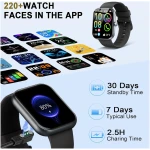 Smart Watch (Answer/Make Calls), 1.96" HD Screen SmartWatch for Men Women 113+ Sport Modes, Fitness Activity Tracker Heart Rate/Sleep Monitor/Pedometer, IP68 Waterproof, Smart...