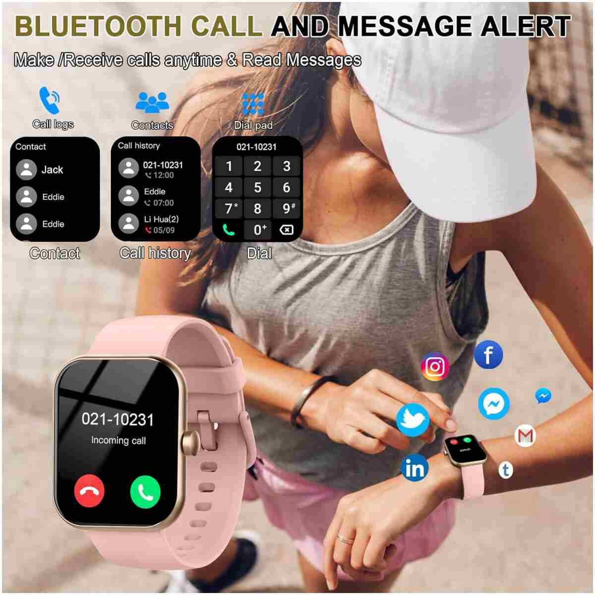 Smart Watch for Men Women (Answer/Make Call), 1.96" HD Smartwatch with Heart Rate/Sleep Monitor/Pedometer/Calories, 113+ Sports Fitness Watch, IP68 Waterproof Activity Tracker...
