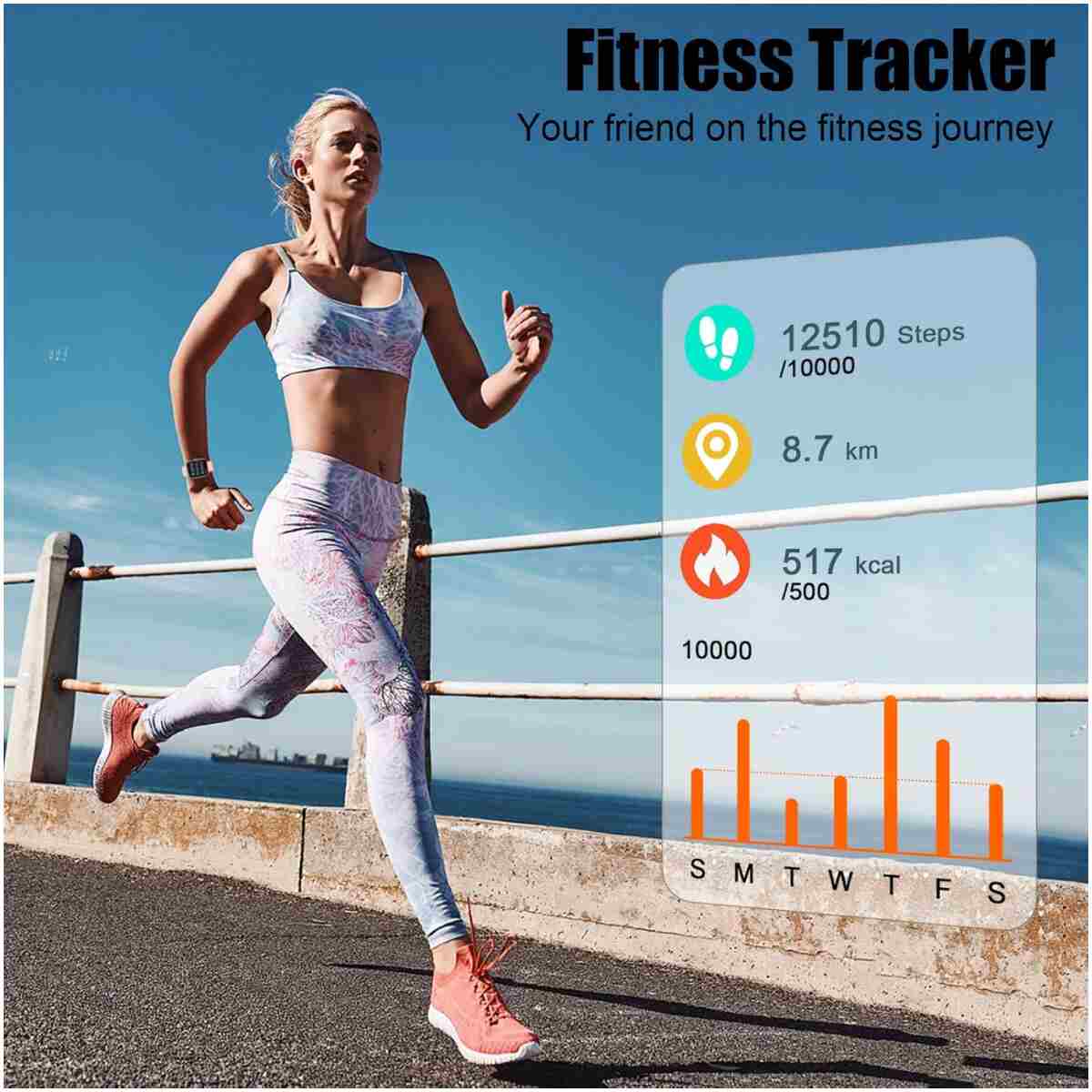 Smart Watch for Women Men, 1.96" Fitness Tracker Running Watch (Answer/Make Call), IP68 Waterproof, Pedometer, Sleep/Step/Activity/Heart Rate Monitor, 110+ Sport Modes...