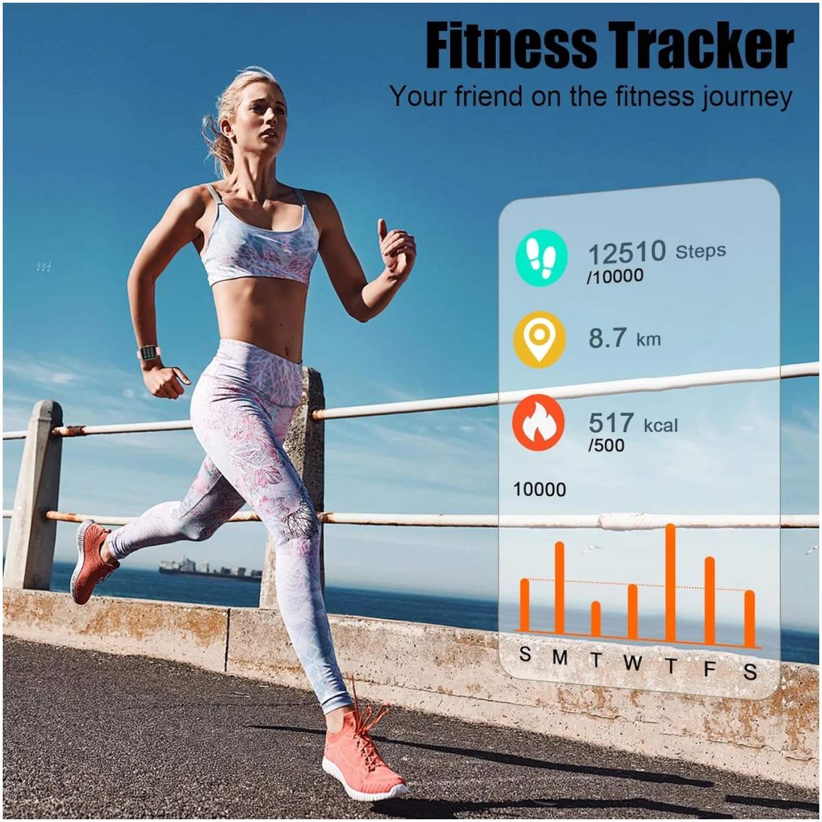 Smart Watch for Women Men, 1.96" Fitness Tracker Running Watch (Answer/Make Call), IP68 Waterproof, Pedometer, Sleep/Step/Activity/Heart Rate Monitor, 110+ Sport Modes...