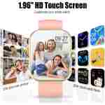Smart Watch for Women Men, 1.96" Fitness Tracker Running Watch (Answer/Make Call), IP68 Waterproof, Pedometer, Sleep/Step/Activity/Heart Rate Monitor, 110+ Sport Modes...