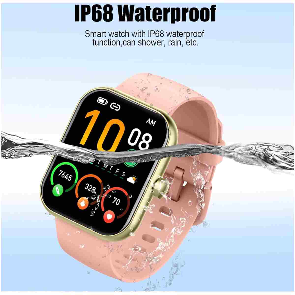 Smart Watch for Women Men, 1.96" Fitness Tracker Running Watch (Answer/Make Call), IP68 Waterproof, Pedometer, Sleep/Step/Activity/Heart Rate Monitor, 110+ Sport Modes...