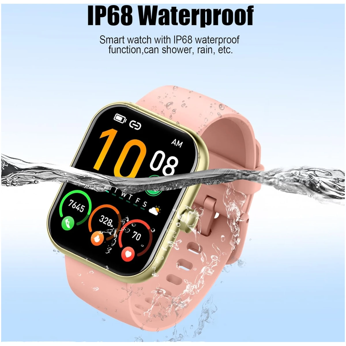 Smart Watch for Women Men, 1.96" Fitness Tracker Running Watch (Answer/Make Call), IP68 Waterproof, Pedometer, Sleep/Step/Activity/Heart Rate Monitor, 110+ Sport Modes...