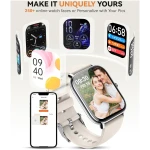 Smart Watch for Women Men- Answer/Make Call, 2025 1.91'' IP68 Waterproof Fitness Step Sleep Tracker Watch with Heart Rate Monitor Activity Counter Smartwatch for Andriod iPhone...