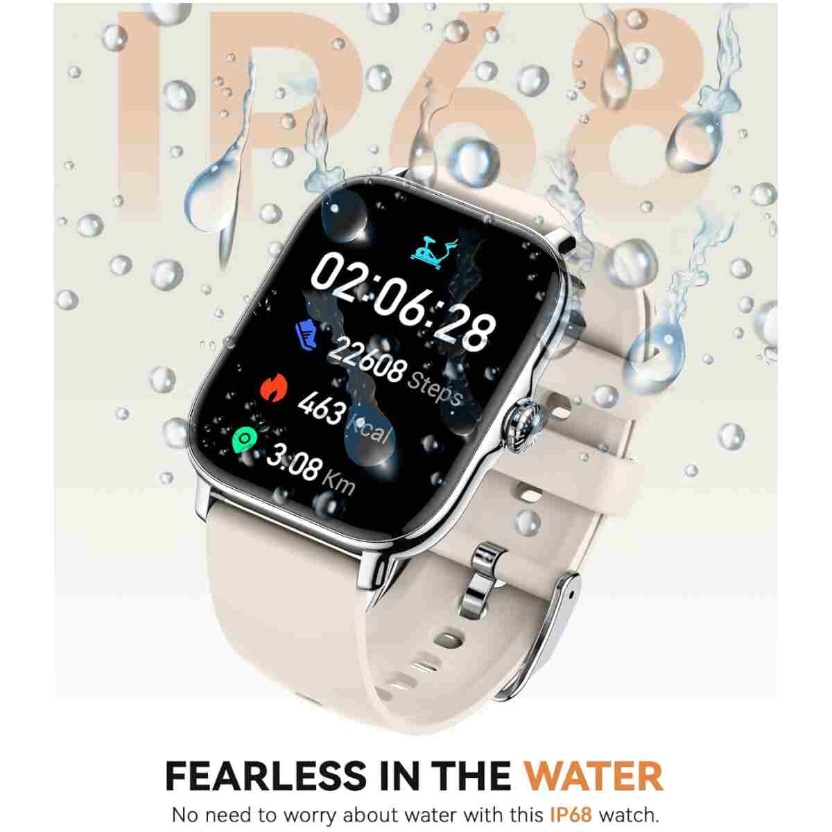 Smart Watch for Women Men- Answer/Make Call, 2025 1.91'' IP68 Waterproof Fitness Step Sleep Tracker Watch with Heart Rate Monitor Activity Counter Smartwatch for Andriod iPhone...
