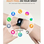 Smart Watch for Women Men- Answer/Make Call, 2025 1.91'' IP68 Waterproof Fitness Step Sleep Tracker Watch with Heart Rate Monitor Activity Counter Smartwatch for Andriod iPhone...
