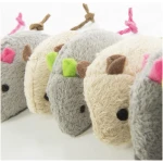 SmartyKat Skitter Critters Value Pack Catnip Cat Toys - Gray/Cream, Set of 10