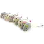 SmartyKat Skitter Critters Value Pack Catnip Cat Toys - Gray/Cream, Set of 10