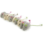 SmartyKat Skitter Critters Value Pack Catnip Cat Toys - Gray/Cream, Set of 10