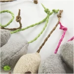 SmartyKat Skitter Critters Value Pack Catnip Cat Toys - Gray/Cream, Set of 10