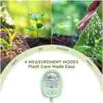 Soil Moisture Meter, 4-in-1 Moisture Meter for Plants, Tester for Moist, Light,Nutrients, pH, Soil Test Kit, Great for Garden, Lawn, Farm, Indoor & Outdoor Use, No Battery Required