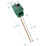 Soil pH Meter, MS02 3-in-1 Soil Moisture/Light/pH Tester Gardening Tool Kits for Plant Care, Great for Garden, Lawn, Farm, Indoor & Outdoor Use (Green)