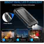 Solar-Charger-Power-Bank-49800mAh Portable Solar Phone Charger with LED Flashlight/15W Fast Charge USB C Waterproof External Backup Battery Pack for All Cell Phones & Electronic...