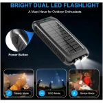 Solar-Charger-Power-Bank-49800mAh Portable Solar Phone Charger with LED Flashlight/15W Fast Charge USB C Waterproof External Backup Battery Pack for All Cell Phones & Electronic...
