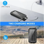 Solar-Charger-Power-Bank-49800mAh Portable Solar Phone Charger with LED Flashlight/15W Fast Charge USB C Waterproof External Backup Battery Pack for All Cell Phones & Electronic...