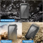 Solar-Charger-Power-Bank-49800mAh Portable Solar Phone Charger with LED Flashlight/15W Fast Charge USB C Waterproof External Backup Battery Pack for All Cell Phones & Electronic...