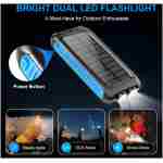 Solar-Charger-Power-Bank-49800mAh Portable Solar Phone Charger with LED Flashlight/15W Fast Charge USB C Waterproof External Backup Battery Pack for All Cell Phones & Electronic...