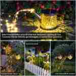 Solar Lights Outdoor Decorative, Metal Solar Watering Can Lights Waterproof, Small Hanging Solar Garden Decor Yard Lights Outside Patio Lawn, Gifts for Mom Grandma Women...