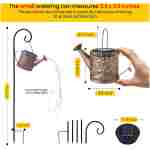 Solar Lights Outdoor Decorative, Metal Solar Watering Can Lights Waterproof, Small Hanging Solar Garden Decor Yard Lights Outside Patio Lawn, Gifts for Mom Grandma Women...