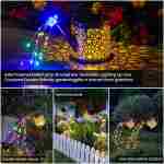 Solar Lights Outdoor Decorative, Metal Solar Watering Can Lights Waterproof, Small Hanging Solar Garden Decor Yard Lights Outside Patio Lawn, Gifts for Mom Grandma Women...