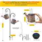 Solar Lights Outdoor Decorative, Metal Solar Watering Can Lights Waterproof, Small Hanging Solar Garden Decor Yard Lights Outside Patio Lawn, Gifts for Mom Grandma Women...