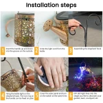 Solar Lights Outdoor Decorative, Metal Solar Watering Can Lights Waterproof, Small Hanging Solar Garden Decor Yard Lights Outside Patio Lawn, Gifts for Mom Grandma Women...