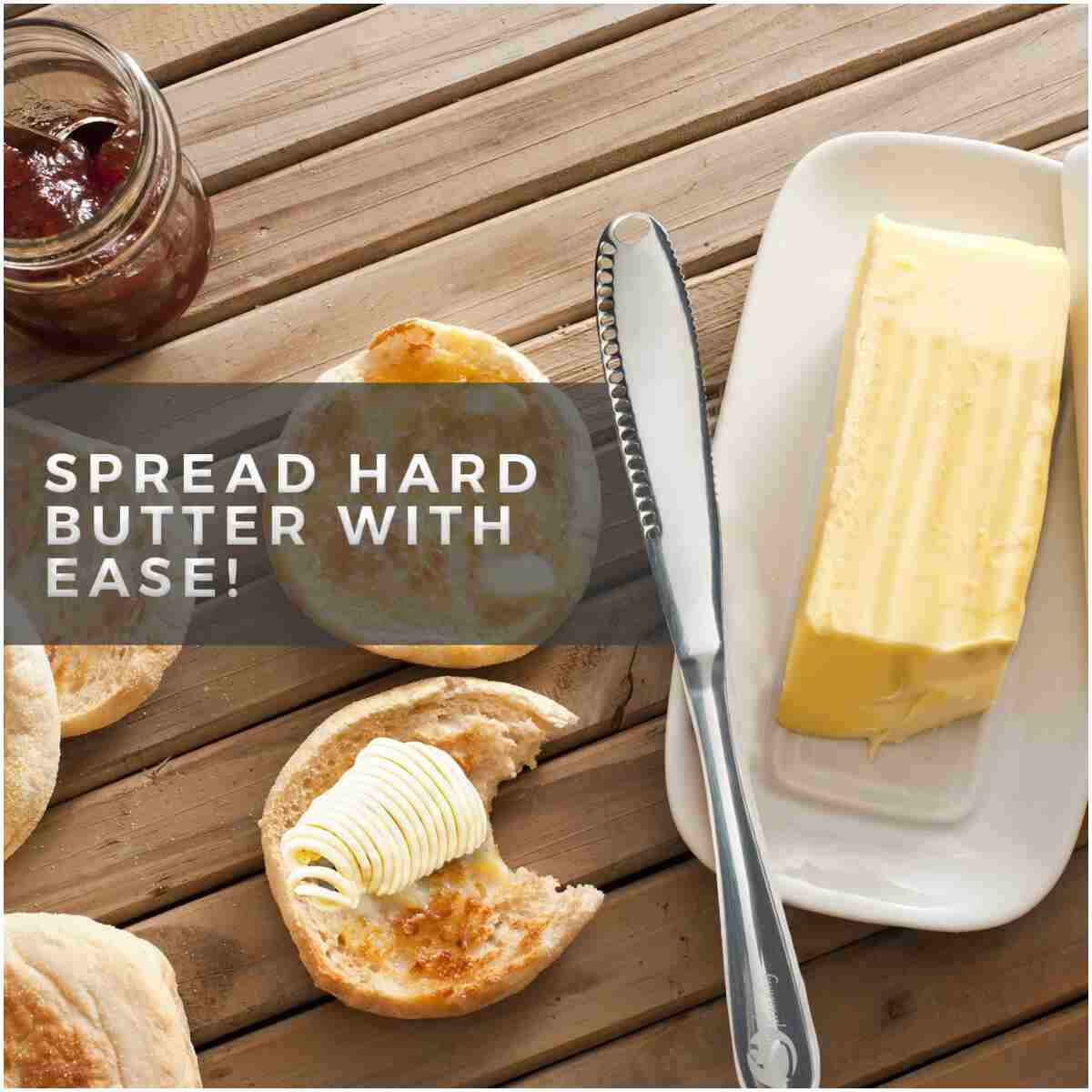 Stainless Steel Butter Spreader, Butter Knife - 3 in 1 Kitchen Gadgets (1)