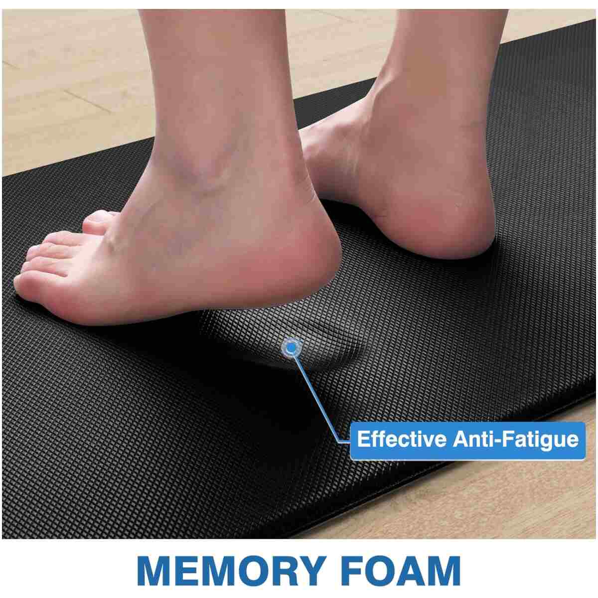 StepRite Kitchen Mats, 2PCS Kitchen Rugs, Cushioned Anti Fatigue Kitchen Mats for Floor, Non-Slip Standing Desk Mat, Waterproof Kitchen Rug Set for Kitchen, Floor,...