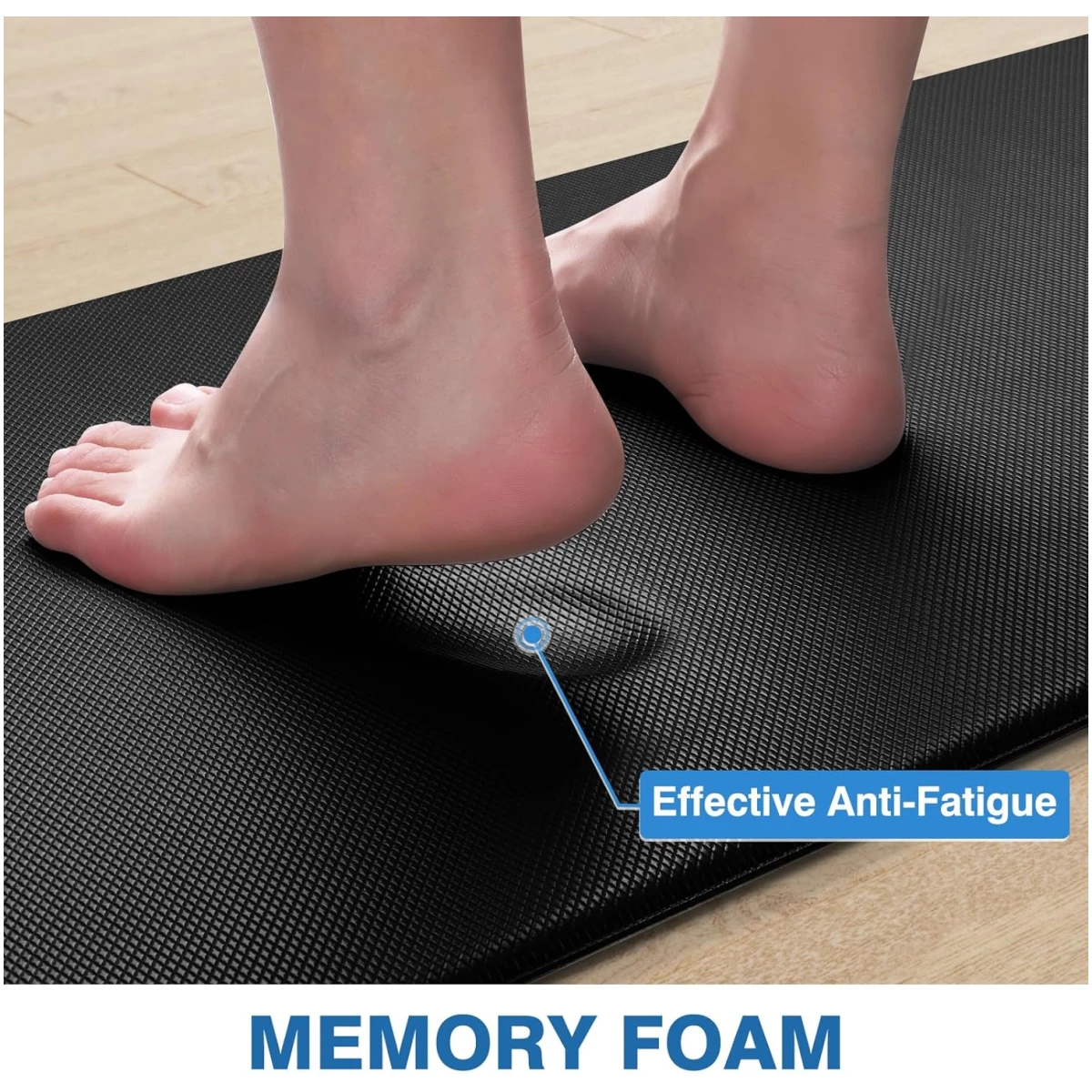 StepRite Kitchen Mats, 2PCS Kitchen Rugs, Cushioned Anti Fatigue Kitchen Mats for Floor, Non-Slip Standing Desk Mat, Waterproof Kitchen Rug Set for Kitchen, Floor,...