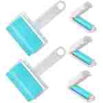 Sticky Lint Roller 3 Pack, Reusable Washable Lint Roller Pet Hair Remover Include Large and Small Size Cleaner for Clothes, Pet Hairs, Carseats