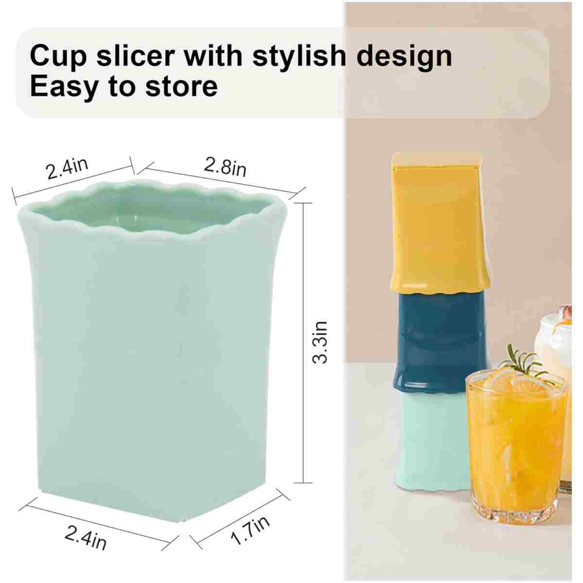 Strawberry Slicer Cup：Fruit Cup Slicer for Strawberry, Egg, Banana, Mushroom, Cucumber, Kiwi and Veggie Salad Speed Cutter the Kitchen Gadget Tool