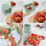 Strawberry Slicer Cup：Fruit Cup Slicer for Strawberry, Egg, Banana, Mushroom, Cucumber, Kiwi and Veggie Salad Speed Cutter the Kitchen Gadget Tool