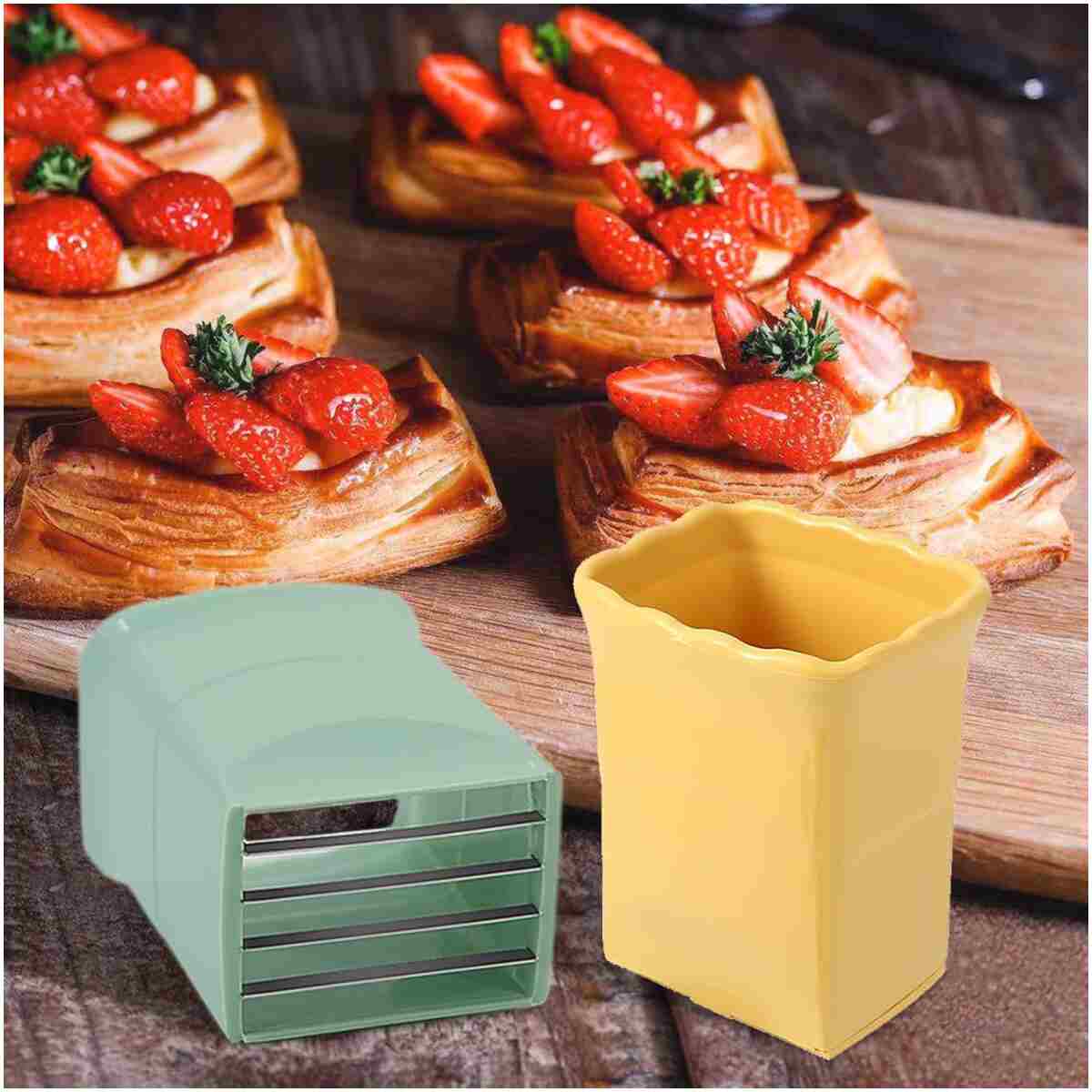 Strawberry Slicer Cup：Fruit Cup Slicer for Strawberry, Egg, Banana, Mushroom, Cucumber, Kiwi and Veggie Salad Speed Cutter the Kitchen Gadget Tool