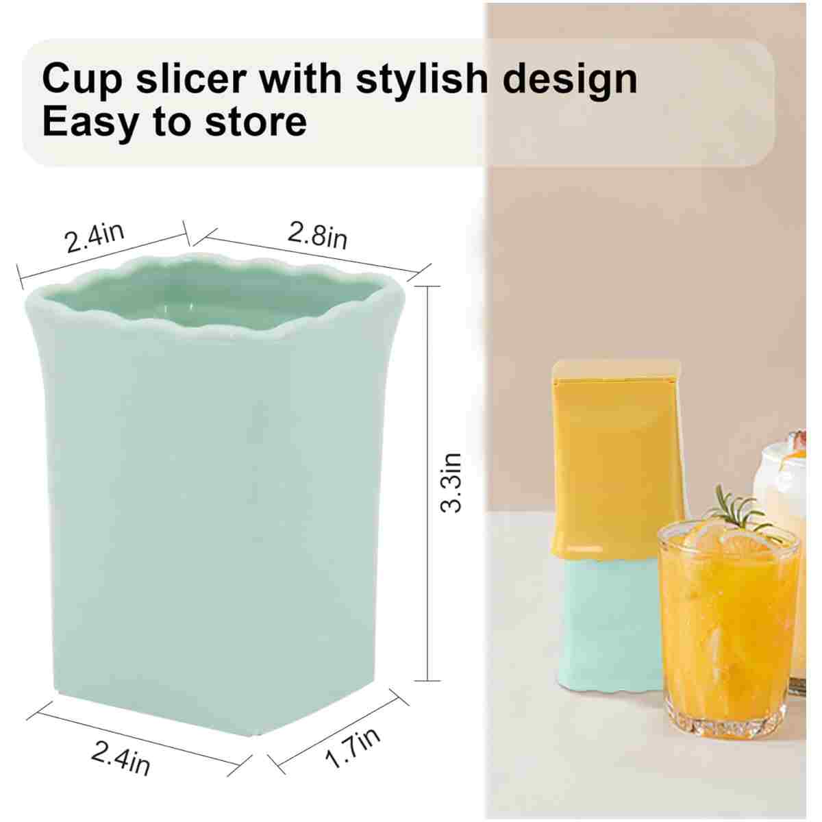 Strawberry Slicer Cup：Fruit Cup Slicer for Strawberry, Egg, Banana, Mushroom, Cucumber, Kiwi and Veggie Salad Speed Cutter the Kitchen Gadget Tool