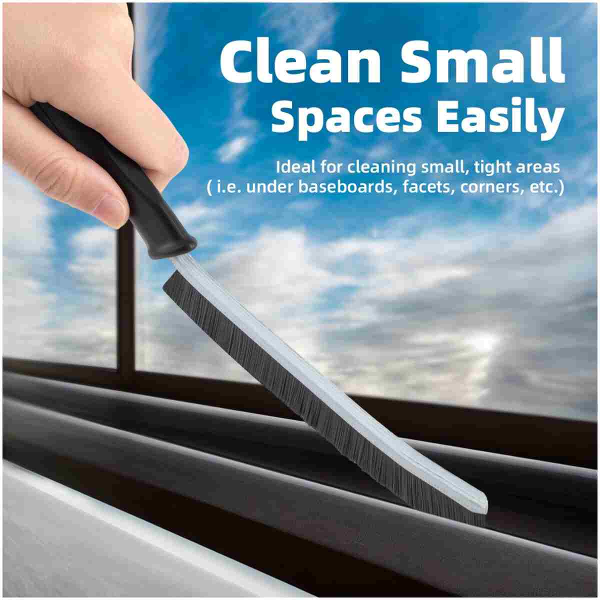 SXhyf Hard Bristle Crevice Cleaning Brush - Multifunctional Gap Cleaning Brush, Bathroom Cleaning Tools, Grout Brush, Crevice Cleaning Supplies for Household Use, Kitchen,...