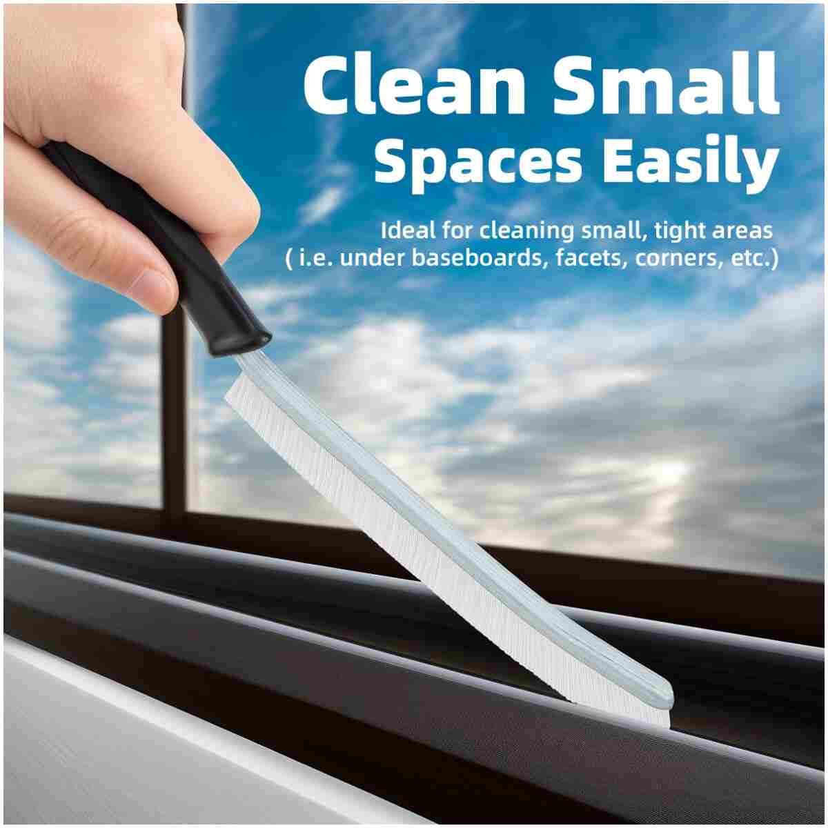 SXhyf Hard Bristle Crevice Cleaning Brush - Multifunctional Gap Cleaning Brush, Bathroom Cleaning Tools, Grout Brush, Crevice Cleaning Supplies for Household Use, Kitchen,...