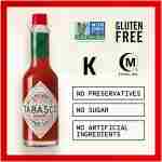 TABASCO Brand Original Red Pepper Hot Sauce, Medium Heat, Glass Bottle, Classic & Versatile Flavor, Three Simple Ingredients, Great for Dips, Tacos, Eggs, Pizza, Oysters & More,...