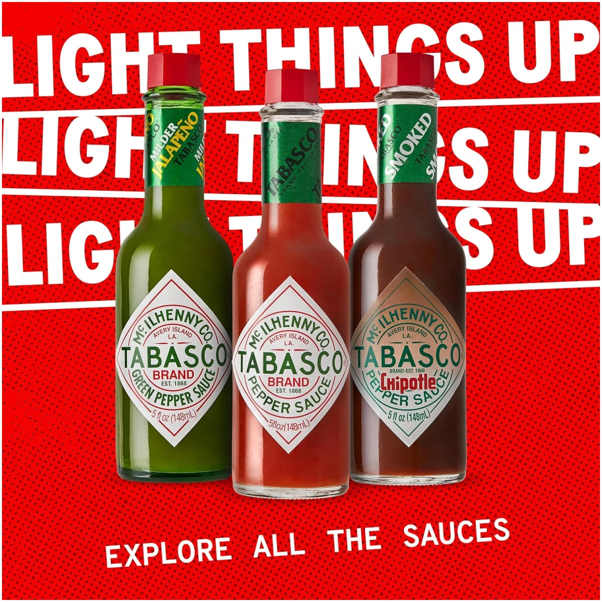 TABASCO Brand Original Red Pepper Hot Sauce, Medium Heat, Glass Bottle, Classic & Versatile Flavor, Three Simple Ingredients, Great for Dips, Tacos, Eggs, Pizza, Oysters & More,...