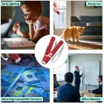 TBTeek Cat Toys for Indoor Cats, 2 Pieces, Rechargeable, 7 Adjustable Patterns, Interactive Kitten Pet Dog Chase Toy for Cats Fun Playing Exercise(Red)