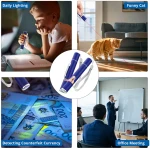 TBTeek Cat Toys for Indoor Cats, 2 Pieces, Rechargeable, 7 Adjustable Patterns, Interactive Kitten Pet Dog Red Dot Chase Light Toy for Cats Fun Playing Exercise(Blue)