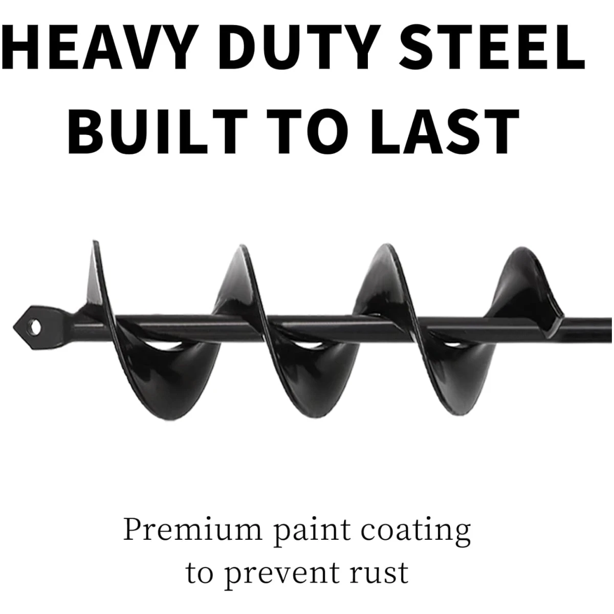 TCBWFY Auger Drill Bit 2x14.6inch Garden Plant Flower Bulb Auger Rapid Planter Bulb & Bedding Plant Auger for 3/8" Hex Drive Earth Drill Fence Post Umbrella Hole Digger
