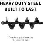 TCBWFY Auger Drill Bit 2x14.6inch Garden Plant Flower Bulb Auger Rapid Planter Bulb & Bedding Plant Auger for 3/8" Hex Drive Earth Drill Fence Post Umbrella Hole Digger