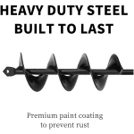 TCBWFY Auger Drill Bit 2x14.6inch Garden Plant Flower Bulb Auger Rapid Planter Bulb & Bedding Plant Auger for 3/8" Hex Drive Earth Drill Fence Post Umbrella Hole Digger