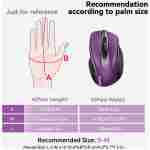 TECKNET Wireless Mouse, 2.4G Ergonomic Optical Mouse, Computer Mouse for Laptop, PC, Computer, Chromebook, Notebook, 6 Buttons, 24 Months Battery Life, 2600 DPI, 5 Adjustment...