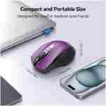 TECKNET Wireless Mouse, 2.4G Ergonomic Optical Mouse, Computer Mouse for Laptop, PC, Computer, Chromebook, Notebook, 6 Buttons, 24 Months Battery Life, 2600 DPI, 5 Adjustment...