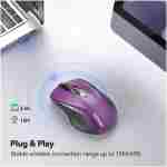 TECKNET Wireless Mouse, 2.4G Ergonomic Optical Mouse, Computer Mouse for Laptop, PC, Computer, Chromebook, Notebook, 6 Buttons, 24 Months Battery Life, 2600 DPI, 5 Adjustment...